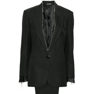 Eraldo Herringbone-pattern Suit In Black