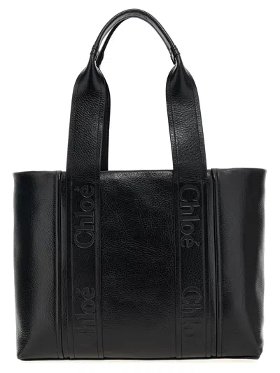 Shop Chloé Medium 'woody' Shopping Bag