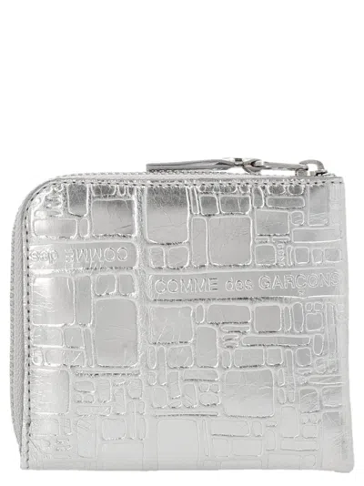 Comme Des Garçons Raised Logo Textured Finish Wallet