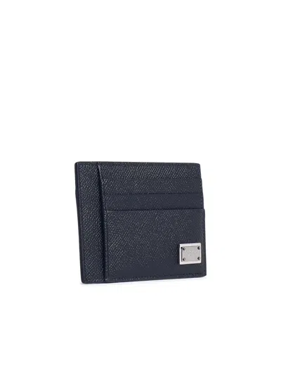 Shop Dolce & Gabbana 'dauphine' Black Lear Card Holder