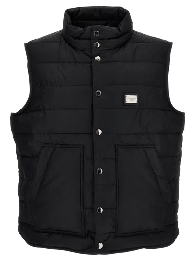 Dolce & Gabbana Black Padded Vest Jacket