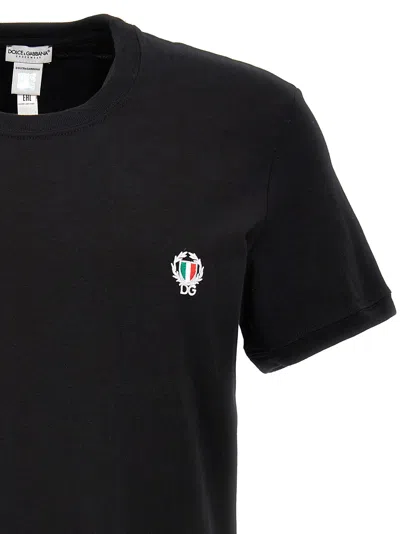 Dolce & Gabbana Tricolor Logo Stretch Cotton T-shirt