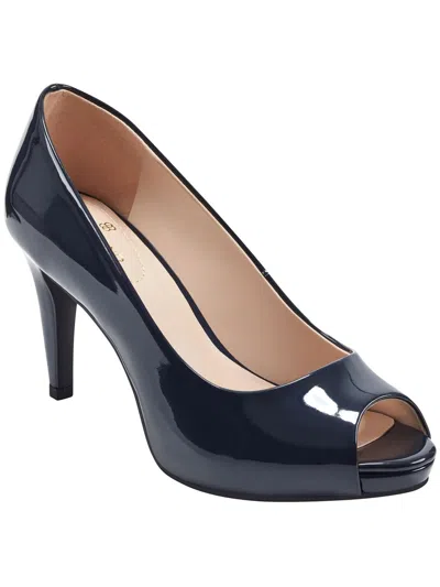 Bandolino Women's Rainaa Platform Stiletto Peep Toe Pumps In Blue