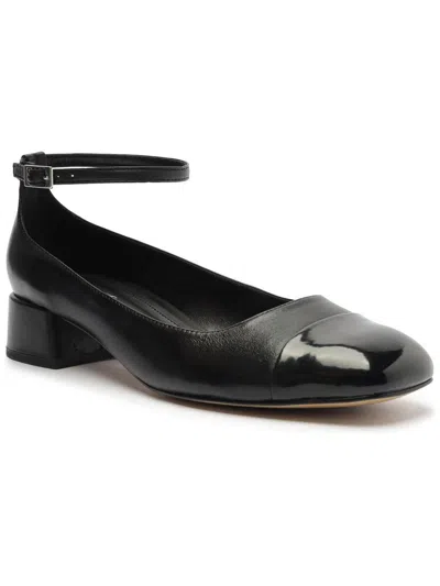 Arezzo Chloe Low Block Womens Leather Slip On Block Heels In Multi