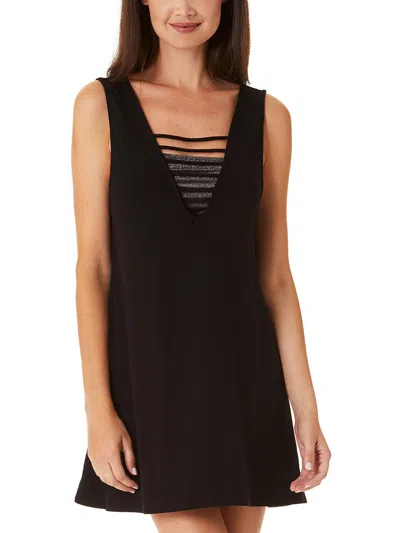 Salt + Cove Juniors' Strappy-trim Tank Dress Cover-up, Created For Macy's In Black