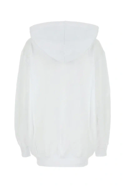 Lanvin Oversized Logo Hoodie Sweatshirt In White
