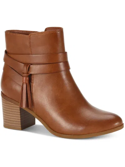 Style & Co Catrionaa Womens Pointed Toe Booties Ankle Boots In Multi