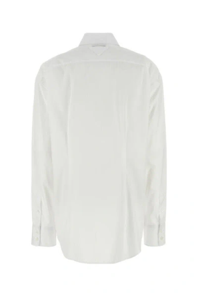 Prada Women's Poplin Shirt In White