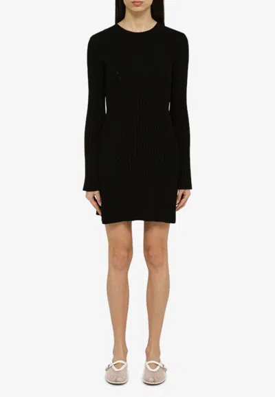 Loulou Studio Amaalia Ribbed Knit Mini Dress In Black