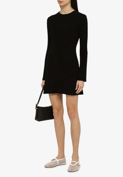 Loulou Studio Amaalia Ribbed Knit Mini Dress In Black