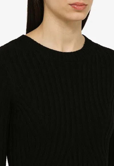 Loulou Studio Amaalia Ribbed Knit Mini Dress In Black