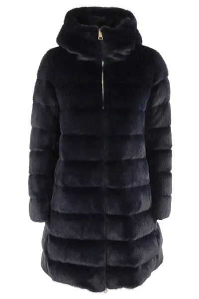 Herno Piumino A Shape In Faux Fur In 9200