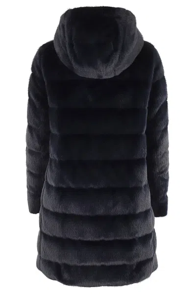 Herno Piumino A Shape In Faux Fur In 9200