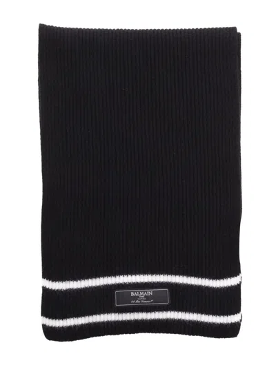 Shop Balmain Scarf In Black