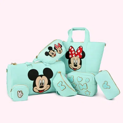 Stoney Clover Lane Small Cotton Candy Pouch With Disney Mickey Mouse Patch