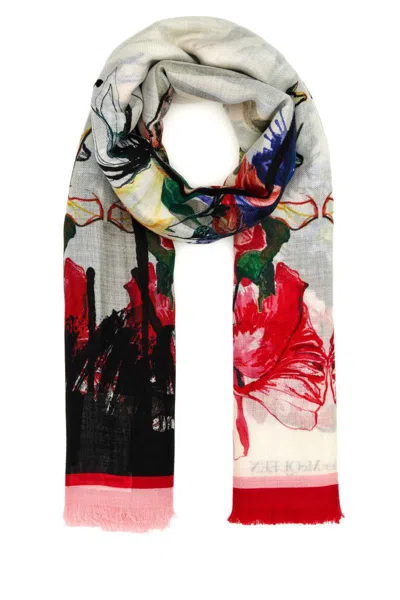 Shop Alexander Mcqueen Scarves And Foulards In Printed