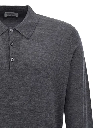 Shop John Smedley 'dorset' Polo Shirt In Gray