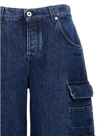 Off-white Wide-leg Cargo Jeans In Blue