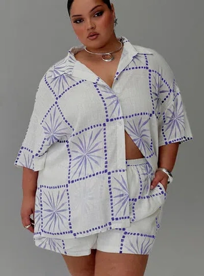 Princess Polly Curve Star Star Set In White / Blue