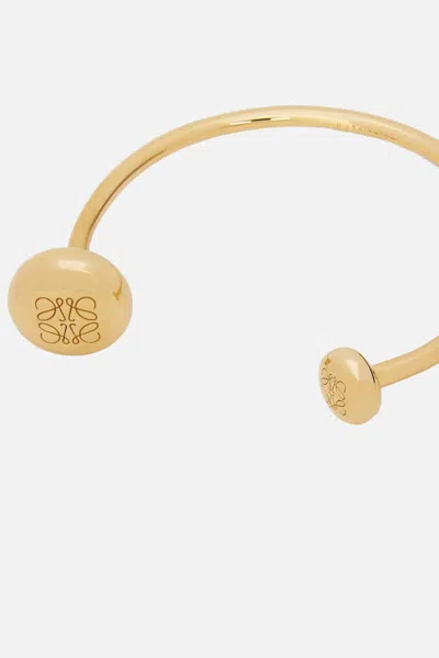 Loewe Anagram Pebble Bangle In Sterling Silver In Gold