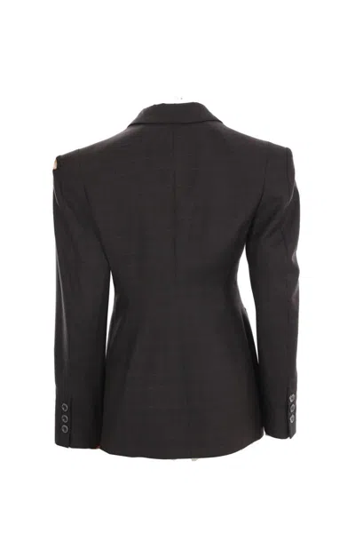Vivienne Westwood Check Pattern Blazer Peak Lapels In Brown