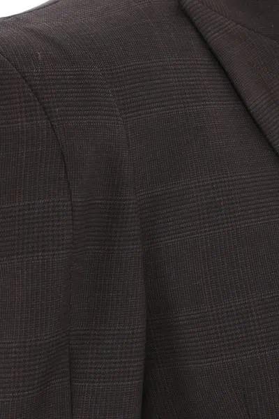 Vivienne Westwood Check Pattern Blazer Peak Lapels In Brown