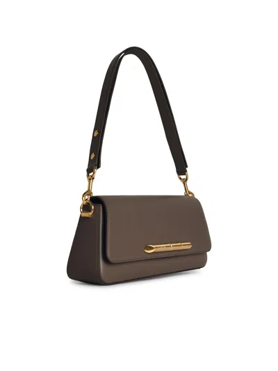 Shop Lanvin 'sequence' Brown Lear Crossbody Bag In 棕色的