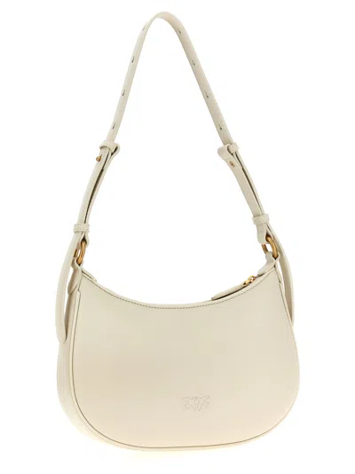 Pinko 'half Moon Mini' Handbag In 白色的