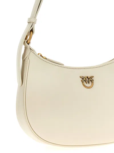 Pinko 'half Moon Mini' Handbag In 白色的