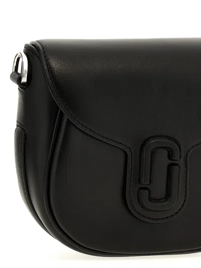 Marc Jacobs The Small Saddle Leather Shoulder Bag In 黑色的