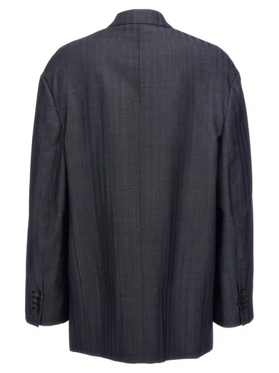 Etro Women's Pegasus Buttoned Over Jacket In Blue