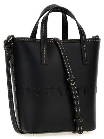 Stella Mccartney Black Alter Mat Satchel Bag In 黑色的