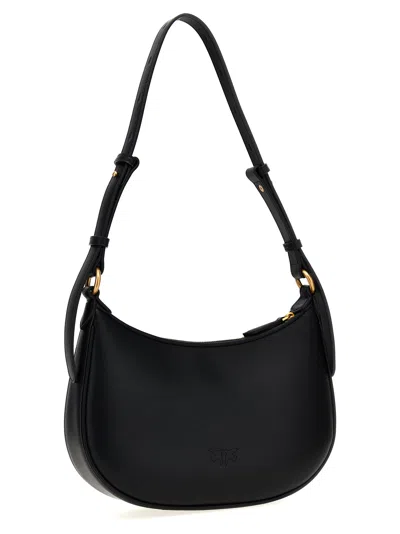 Pinko 'half Moon Mini' Handbag In 黑色的