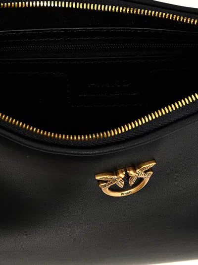 Pinko 'half Moon Mini' Handbag In 黑色的