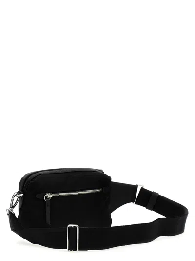 Maison Margiela Men's Glam Slam Canvas Belt Bag With Logo In 黑色的