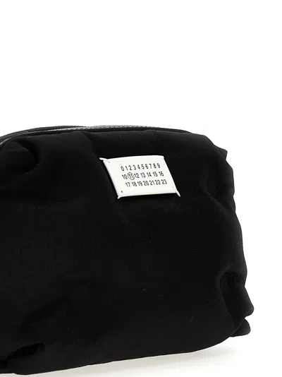 Maison Margiela Men's Glam Slam Canvas Belt Bag With Logo In 黑色的
