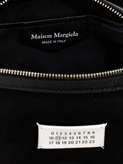 Maison Margiela Men's Glam Slam Canvas Belt Bag With Logo In 黑色的