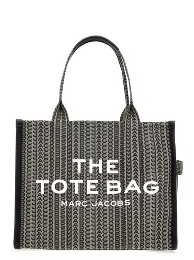 Marc Jacobs 'the Monogram Large Tote' Shopping Bag In 灰色的
