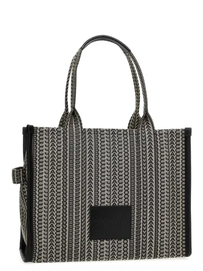 Marc Jacobs 'the Monogram Large Tote' Shopping Bag In 灰色的