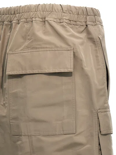 Rick Owens Cargo Pods Bermuda Shorts In Cream