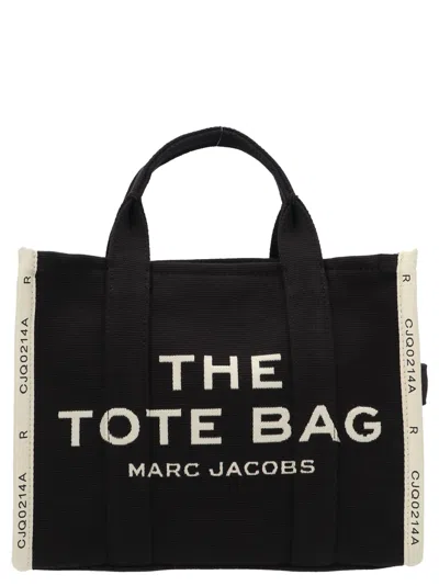 Shop Marc Jacobs Shopping 'the Jacquard Medium Tote' In 白色/黑色