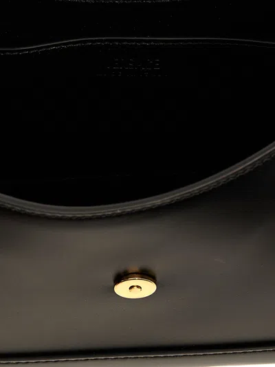 Versace Greca Goddess Small Shoulder Bag In Black