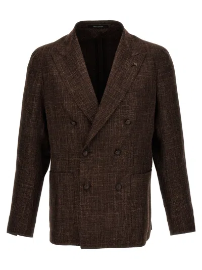 Shop Tagliatore 'montecarlo' Blazer In Brown