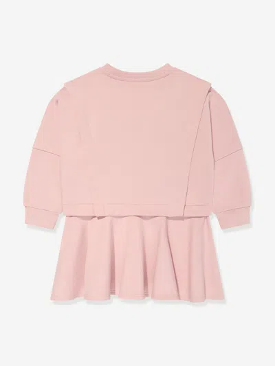 Missoni Girls Logo Sweater Dress In Pink