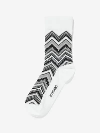 Missoni Kids Zigzag Socks In Black