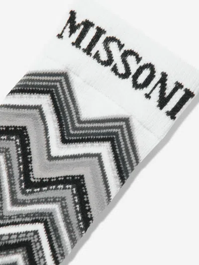 Missoni Kids Zigzag Socks In Black