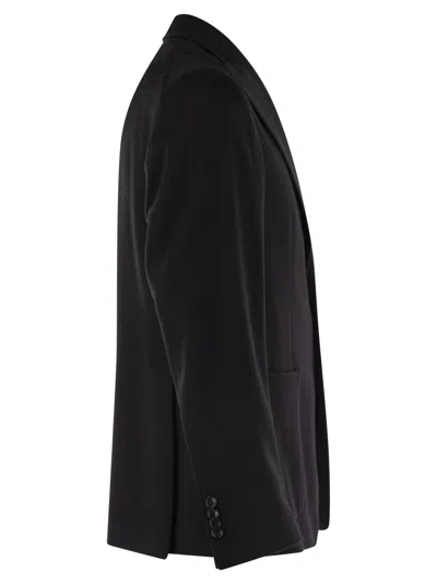 Tagliatore Wool Single-breasted Blazer In Black