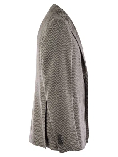 Tagliatore Men's Wool And Cashmere Jacket In Grey