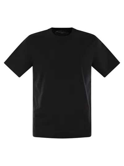 Fedeli Black Cotton Sweater In Black
