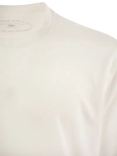 Fedeli Extreme Long-sleeved Giza Cotton T-shirt In White